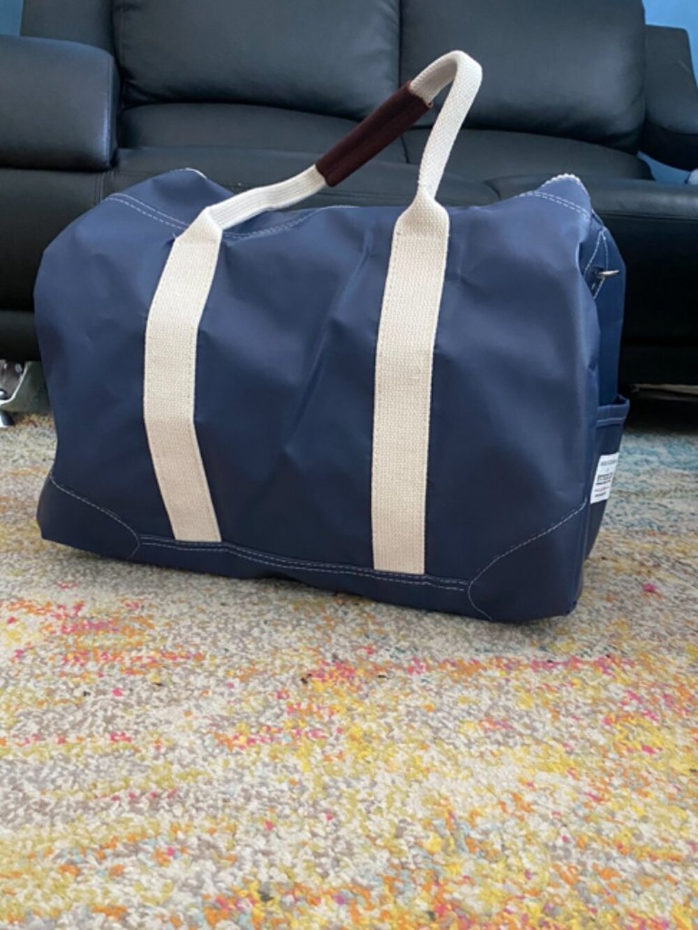 MARK & GRAHAM X STEELE Waterproof Navy Duffel Bag